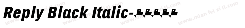 Reply Black Italic字体转换